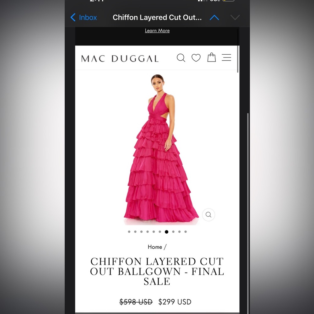 Brand new Mac Duggal Dress